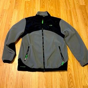 Champion Venture Warm Jacket -Gray/Black w Fluorescent Green Accent Youth Large